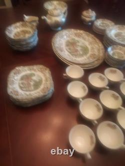 85 Pcs Set Of Johnson Bros Mill Stream China Set Excellent Condition