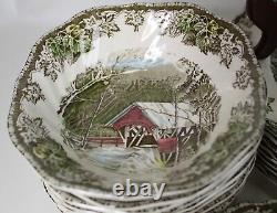 89 pcs Johnson Brothers FRIENDLY VILLAGE China Service for 12 + Extras ENGLAND