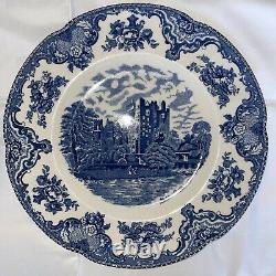 8 Blue Johnson Bros. Old Castles of Britain Dinner Plates
