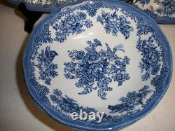 (8) Johnson BrosASIATIC PHEASANT6.5 Cereal Bowls Blue & White