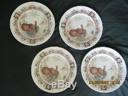 8 Johnson Bros Barnyard King Turkey Dinner Plates 10 3/4