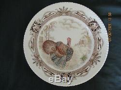8 Johnson Bros Barnyard King Turkey Dinner Plates 10 3/4
