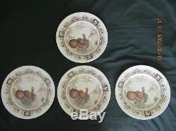 8 Johnson Bros Barnyard King Turkey Dinner Plates 10 3/4