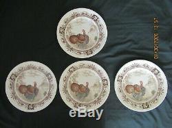 8 Johnson Bros Barnyard King Turkey Dinner Plates 10 3/4