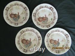 8 Johnson Bros Barnyard King Turkey Dinner Plates 10 3/4