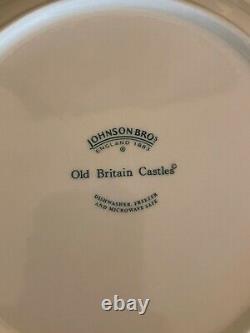 (8) Johnson Bros Old Britain Castles Pink Dinner Plates CHRISTMAS TREE