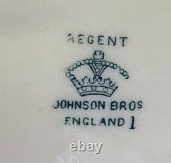 8 Johnson Brothers Aqua Regent 8 3/8 Luncheon Plates