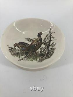8 Johnson Brothers Game Birds Oval Pheasant Fruit Sauce Plate 5 5/8 Rare Set