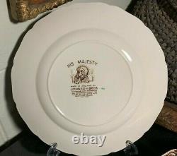 8 Johnson Brothers His Majesty 10 1/2 Turkey Plates Made in England Old Mark