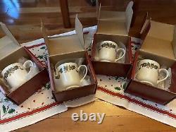 8 Pcs NIB Johnson Brothers VICTORIAN CHRISTMAS 4 Mugs & 4 Double Old Fashions