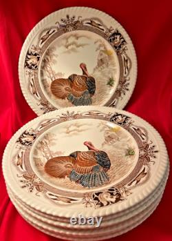 8 RARE Vtg JOHNSON BROTHERS Barnyard King 1950-1970 TURKEY DINNERS