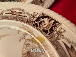 8 RARE Vtg JOHNSON BROTHERS Barnyard King 1950-1970 TURKEY DINNERS