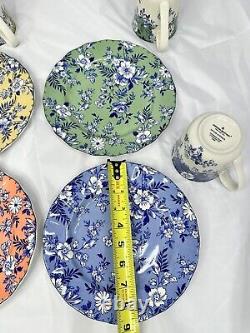 8pcs Of Johnson Brothers DEVON COTTAGE Floral Salad Accent Plate And Mug