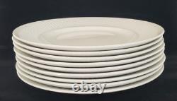 (9) Johnson Bros Athena Ironstone England White Dinner Plates 10 3/4