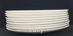(9) Johnson Bros Athena Ironstone England White Dinner Plates 10 3/4