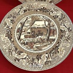 9 Johnson Bros. Historic America Thanksgiving Frozen Up 10.5 Dinner Plates