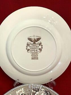 9 Johnson Bros. Historic America Thanksgiving Frozen Up 10.5 Dinner Plates