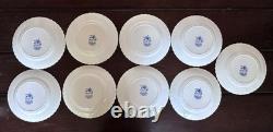 9 Johnson Bros Indies Blue & White Made in England Dinner Plates 9 1/2 VTG
