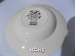 9. Johnson Brothers Historic America Multi Colored Set Soup Bowls