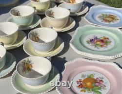 9-PC SET Cups Saucers & Plates Johnson Bros England Salad Dessert California