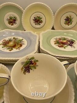 9-PC SET Cups Saucers & Plates Johnson Bros England Salad Dessert California