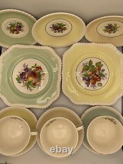 9-PC SET Cups Saucers & Plates Johnson Bros England Salad Dessert California