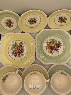 9-PC SET Cups Saucers & Plates Johnson Bros England Salad Dessert California