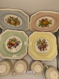 9-PC SET Cups Saucers & Plates Johnson Bros England Salad Dessert California