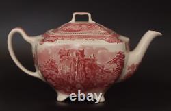 9 Pc Tea Pot Set Johnson Bros OLD BRITAIN CASTLES 4 Cups 4 Saucers England EUC