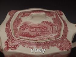 9 Pc Tea Pot Set Johnson Bros OLD BRITAIN CASTLES 4 Cups 4 Saucers England EUC