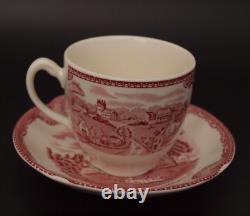 9 Pc Tea Pot Set Johnson Bros OLD BRITAIN CASTLES 4 Cups 4 Saucers England EUC