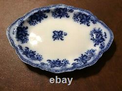 ANTIQUE JOHNSON BROTHERS PRINCETON FLOW BLUE (c. 1900) SERVING PLATTER