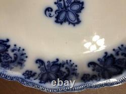 ANTIQUE JOHNSON BROTHERS PRINCETON FLOW BLUE (c. 1900) SERVING PLATTER