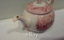 A Johnson Bros Historic America Pink Mount Vernon Teapot