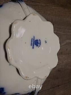 Antique Embossed Flow Blue Lot Of Damaged Nelson, Warwick Johnson Bros England+