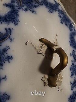 Antique Embossed Flow Blue Lot Of Damaged Nelson, Warwick Johnson Bros England+