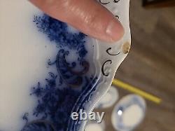 Antique Embossed Flow Blue Lot Of Damaged Nelson, Warwick Johnson Bros England+