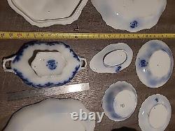 Antique Embossed Flow Blue Lot Of Damaged Nelson, Warwick Johnson Bros England+