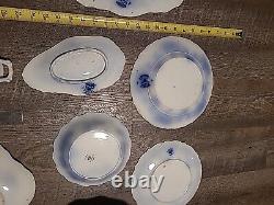 Antique Embossed Flow Blue Lot Of Damaged Nelson, Warwick Johnson Bros England+