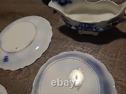 Antique Embossed Flow Blue Lot Of Damaged Nelson, Warwick Johnson Bros England+