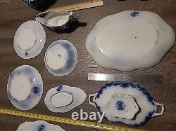 Antique Embossed Flow Blue Lot Of Damaged Nelson, Warwick Johnson Bros England+