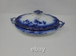 Antique JOHNSON BROS. England ST. LOUIS Flow Blue 9.5 Soup Tureen/Serving Dish