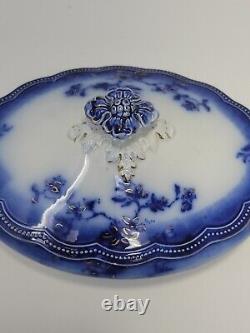 Antique JOHNSON BROS. England ST. LOUIS Flow Blue 9.5 Soup Tureen/Serving Dish