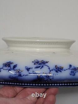 Antique JOHNSON BROS. England ST. LOUIS Flow Blue 9.5 Soup Tureen/Serving Dish