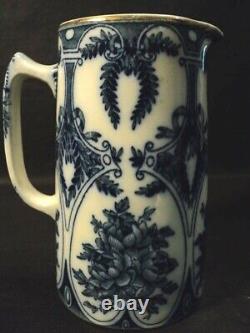 Antique Johnson Bro's. 7 Flow Blue Pitcher