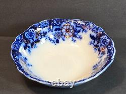 Antique Johnson Bros Brooklyn Flow Blue Set of 4 Berry/Dessert Bowls 6 Rare Min