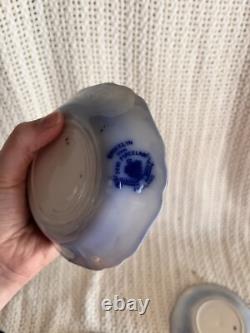 Antique Johnson Bros Brooklyn Flow Blue Set of 5 Berry/Dessert Bowls 6 Rare Min