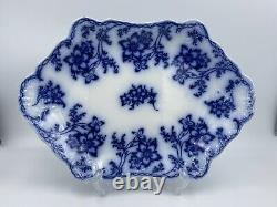 Antique Johnson Bros. CLAREMONT Flow Blue 14 1/2 Deep Platter c. 1885 EUC NICE