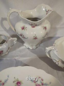 Antique Johnson Bros China England The Bergen Rose Pattern 18 Pieces Mixed Lot