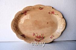Antique Johnson Bros England Oval Floral Serving Platter Pink Blossoms 15 x 10R